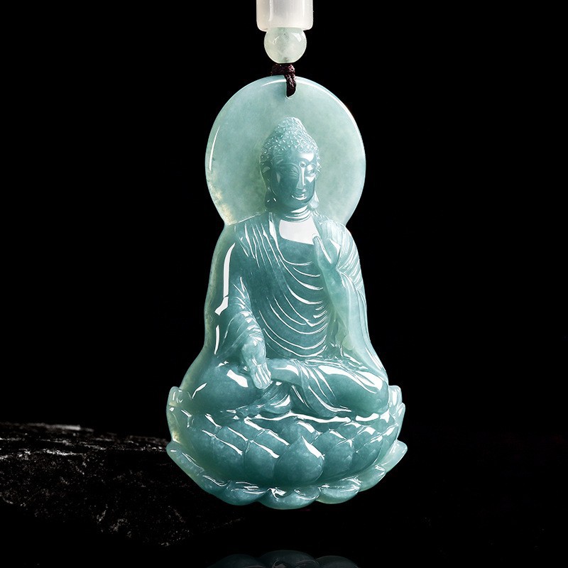 Jewelry & Watches Company - Natuurlijke Birmese Jadeïet Boeddha hanger ketting