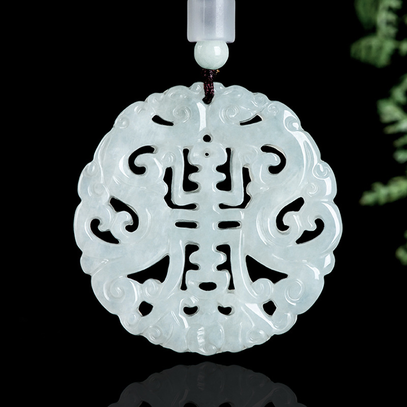 Jewelry & Watches Company - Birmese Jadeïet Draak Hanger Ketting Vintage