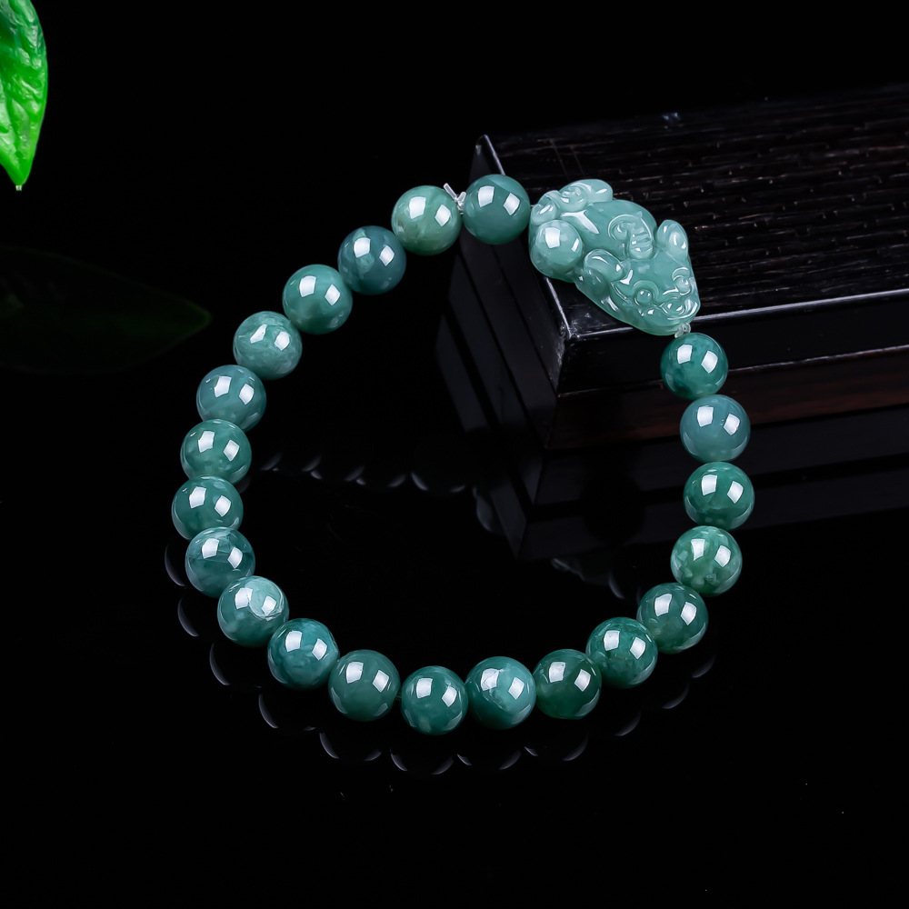 Jewelry & Watches Company - Natuurlijke Birmese Jadeïet Bixiu Armband Vintage