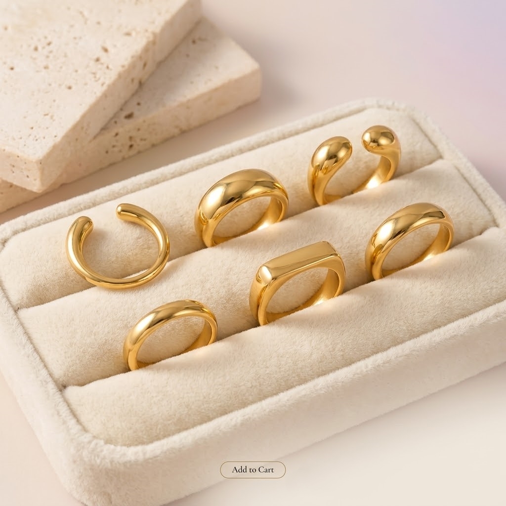 Mens Signet Ring - St-Delan roestvrijstalen dikke signet ringen voor