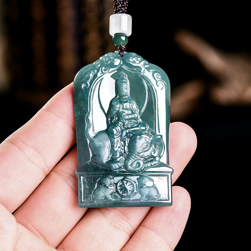 Jewelry & Watches Company - Natuurlijke Birmese Jadeïet Guanyin hanger ketting