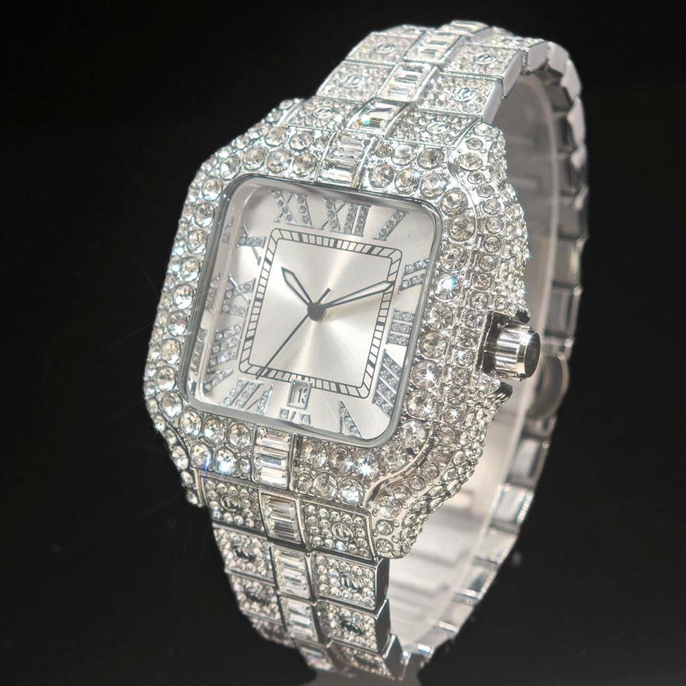 Jewelry And Watches Luxury Brand - Luxe Diamanten Horloge Voor Mannen Merk