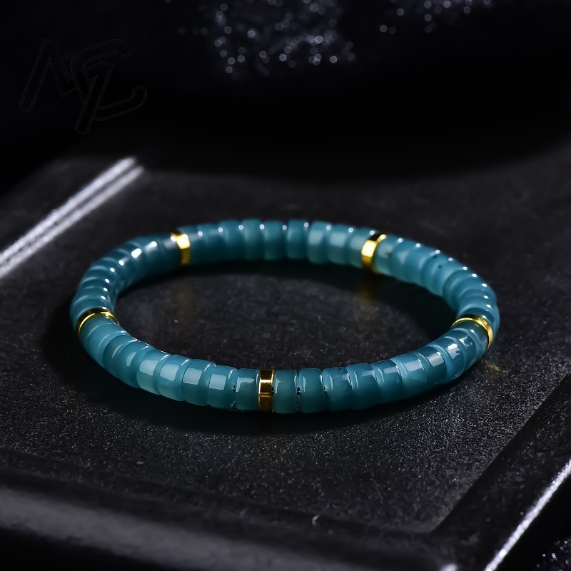 Jewelry & Watches Company - Natuurlijke Jadeïet Blauw Water Abacus Kralen