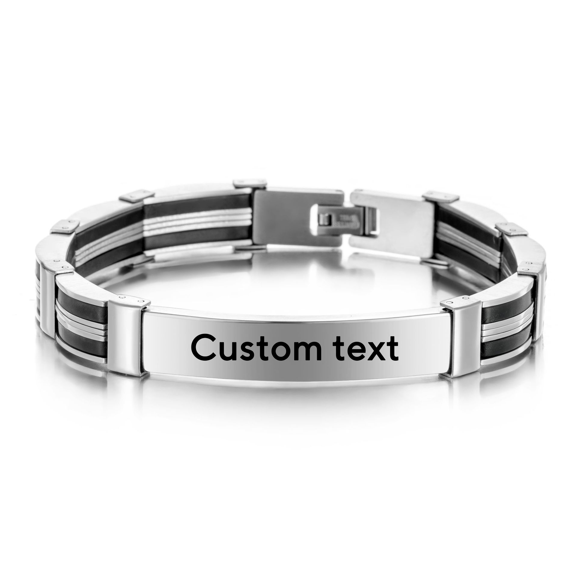 Jewelry Clasp Watches - Punk Custom TEKST Naam Mannen Roestvrij