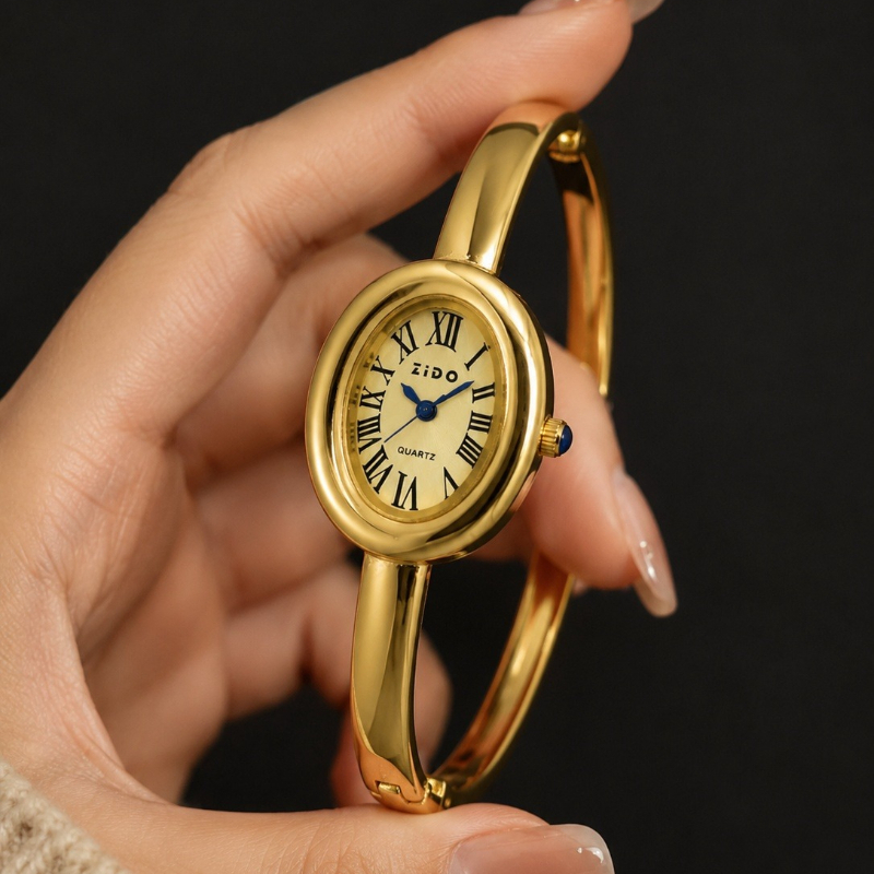 Jewelry And Watches Luxury Brand - Elegant dameshorloge Vintage ovale wijzerplaat analoge