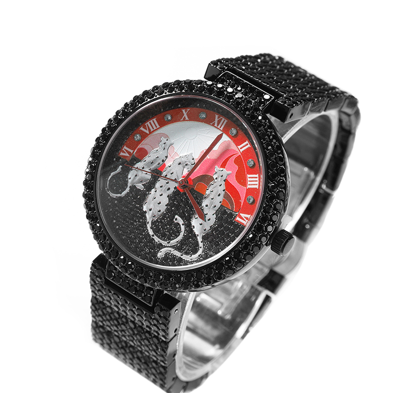 Jewelry And Watches Luxury Brand - Herenhorloges Zon- en luipaardpatroon Quartz-polshorloge Heren