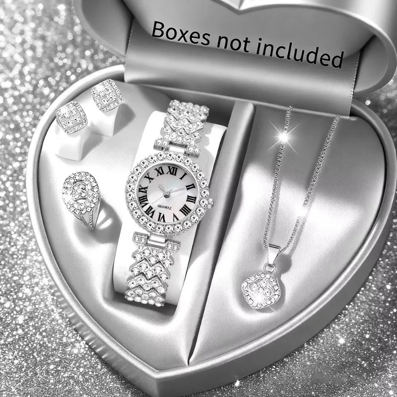 5 STKS Luxe Strass Dameshorlog - Jewelry Clasp Watches recensie en prijs