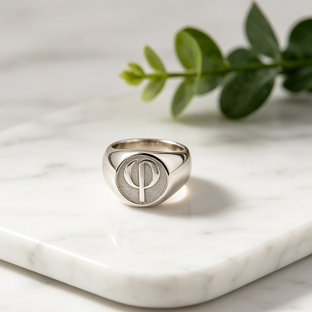 15mm Op maat gemaakte signet h - Mens Signet Ring recensie en prijs