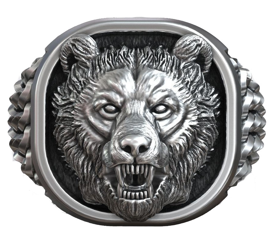 22g Viking Berenkop Noordse Or - Mens Signet Ring recensie en prijs
