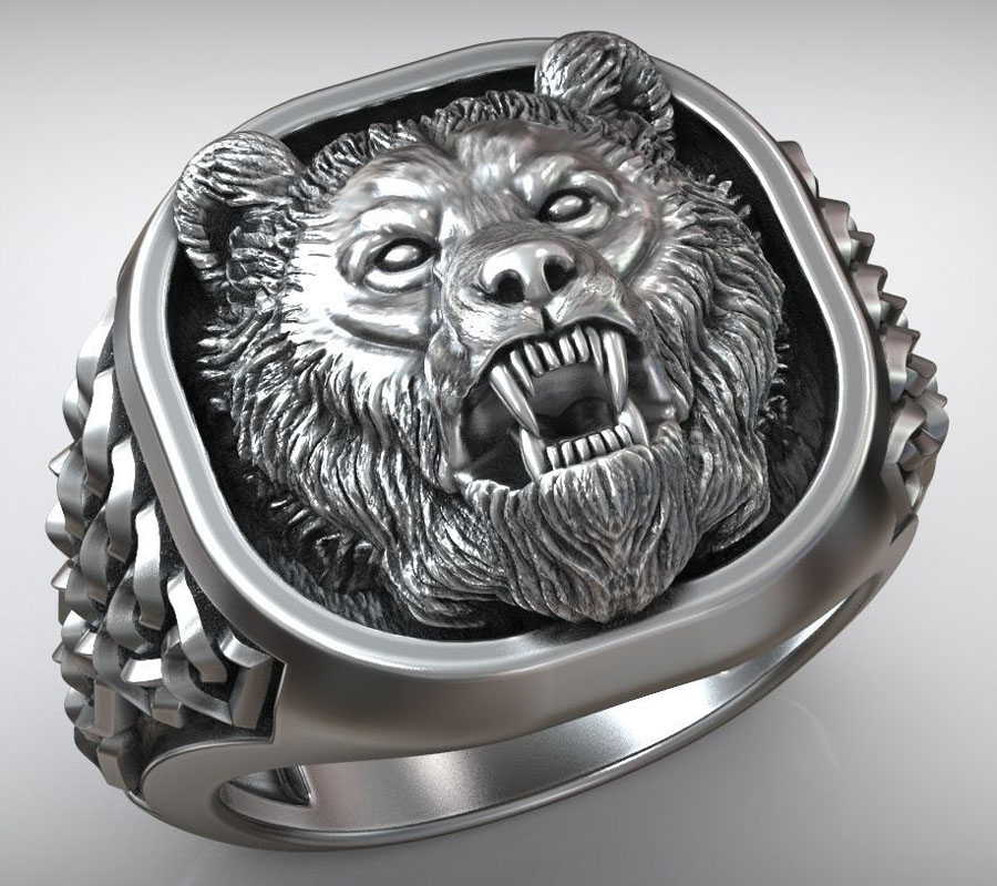 22g Viking Berenkop Noordse Or - Mens Signet Ring recensie en prijs