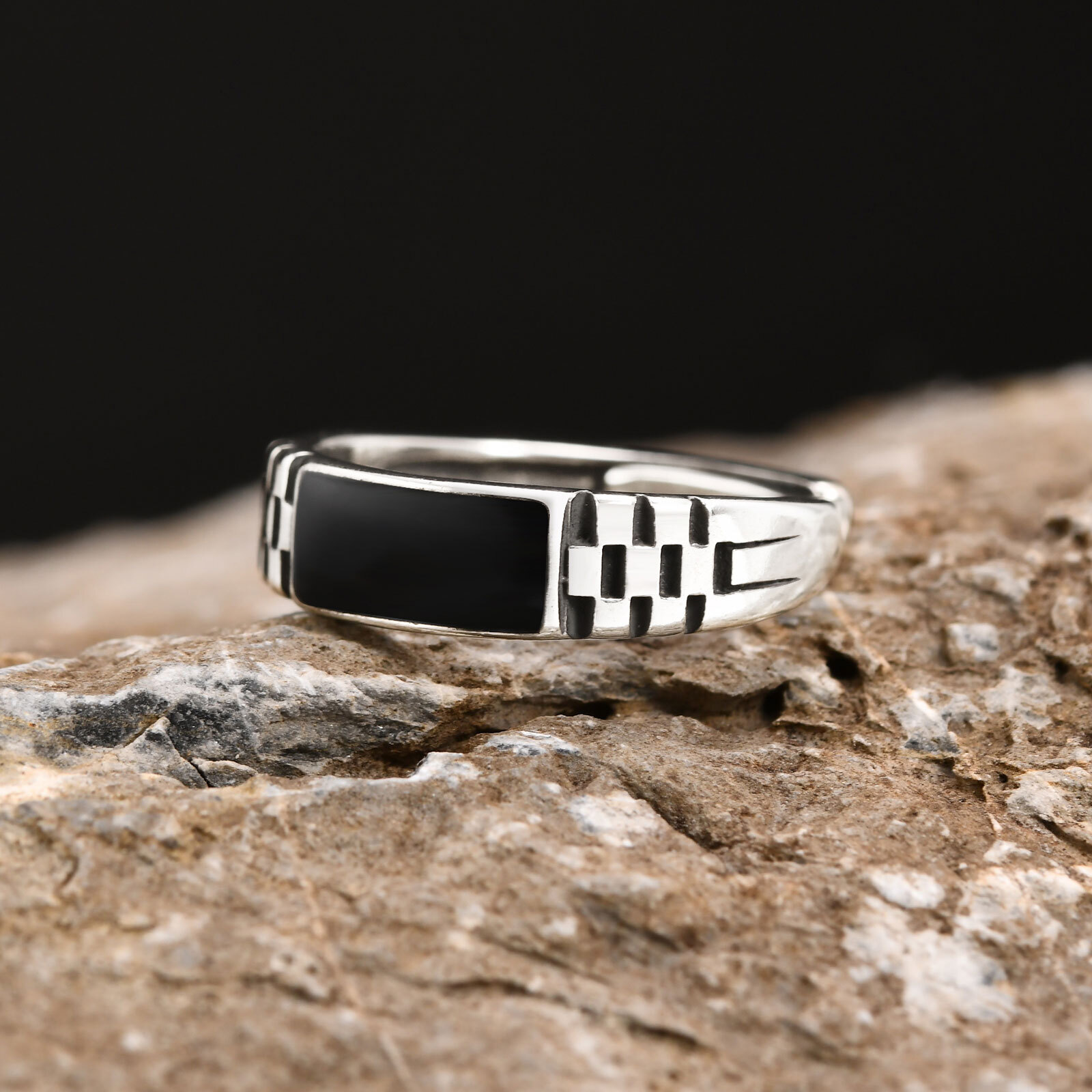 Vnox open herenringen, zwart g - Mens Signet Ring recensie en prijs