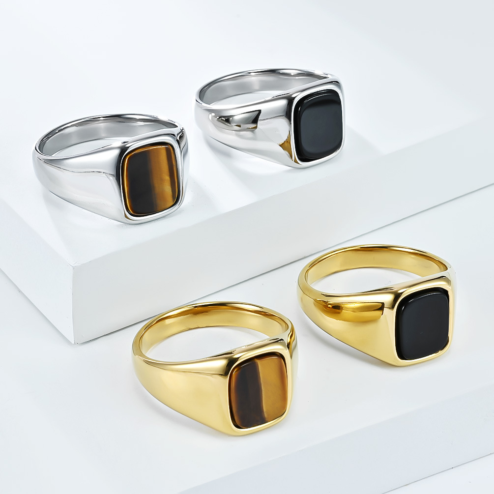 Nieuwe mode vintage roestvrijs - Mens Signet Ring recensie en prijs