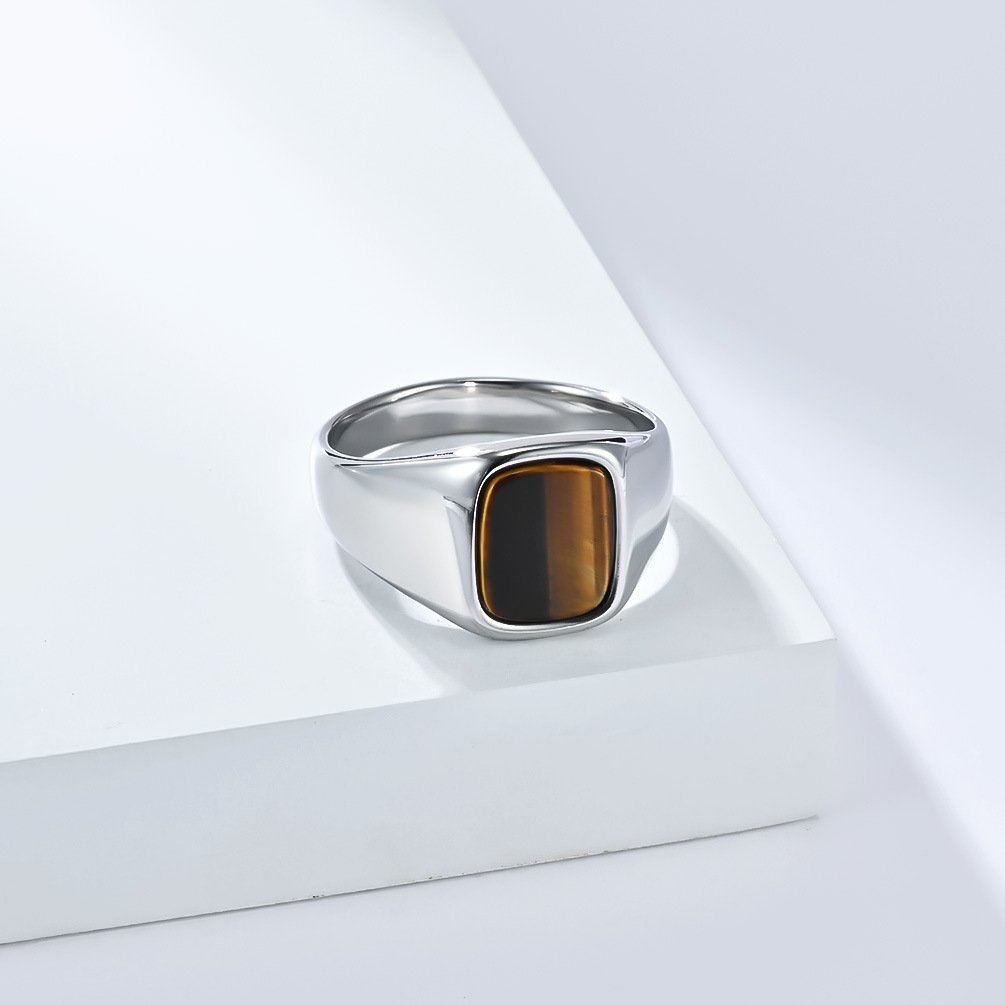 Nieuwe mode vintage roestvrijs - Mens Signet Ring recensie en prijs