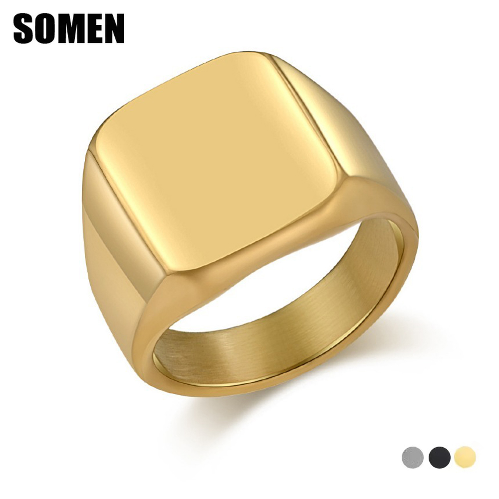 Somen Signet Vierkante Wolfraa - Mens Signet Ring recensie en prijs