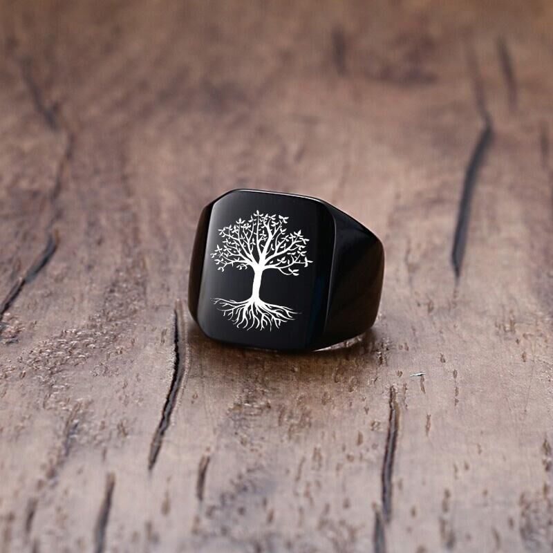 Vnox Rock Punk Boom Van Leven  - Mens Signet Ring recensie en prijs