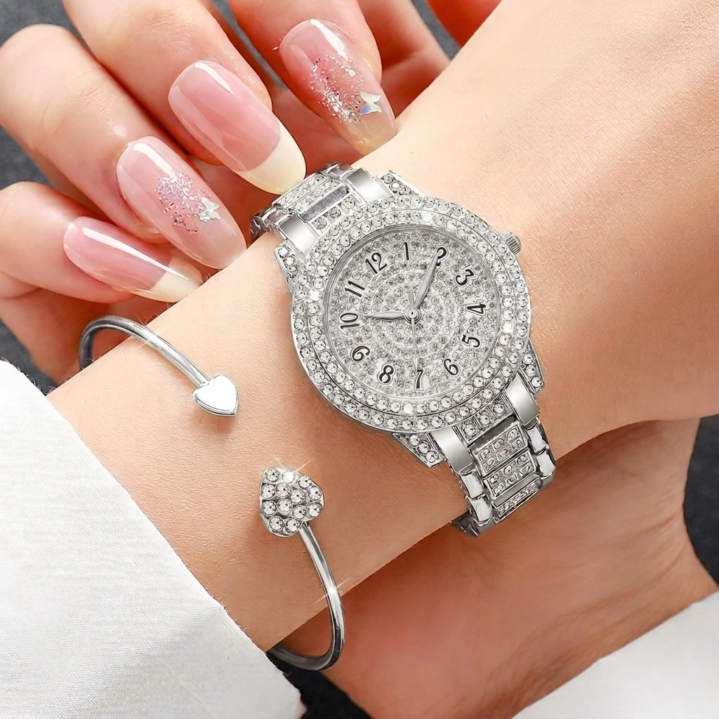 6PCS Fashion Rhinestone Damesh - Jewelry Clasp Watches recensie en prijs