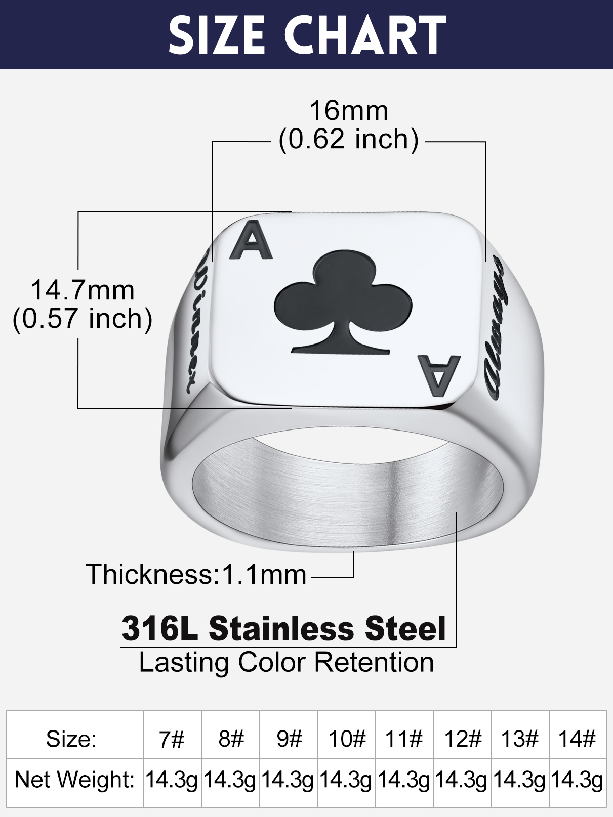 U7 Aangepaste Vierkante Rechth - Mens Signet Ring recensie en prijs