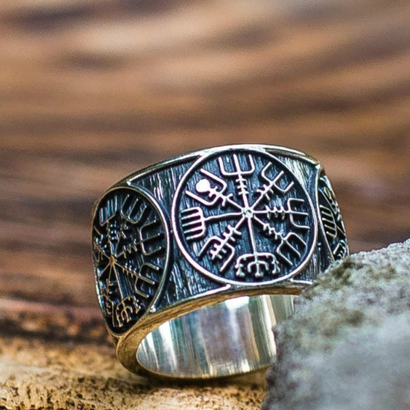 Vintage Viking Rune Signet Sca - Mens Signet Ring recensie en prijs