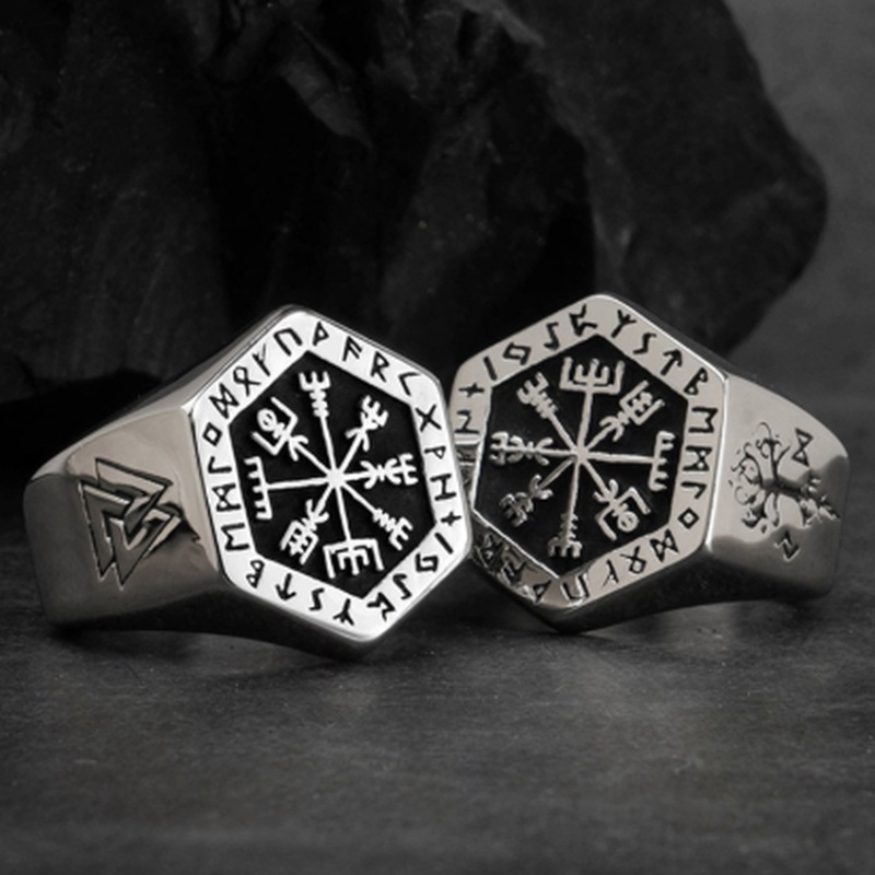 Vintage Viking Rune Signet Sca - Mens Signet Ring recensie en prijs