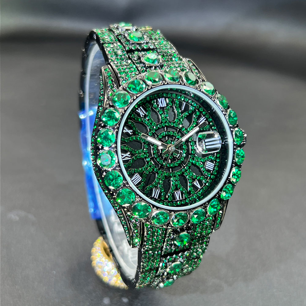 Groene Diamanten Horloge Voor  - Jewelry And Watches Luxury Brand recensie en prijs