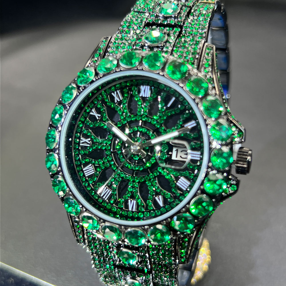 Groene Diamanten Horloge Voor  - Jewelry And Watches Luxury Brand recensie en prijs