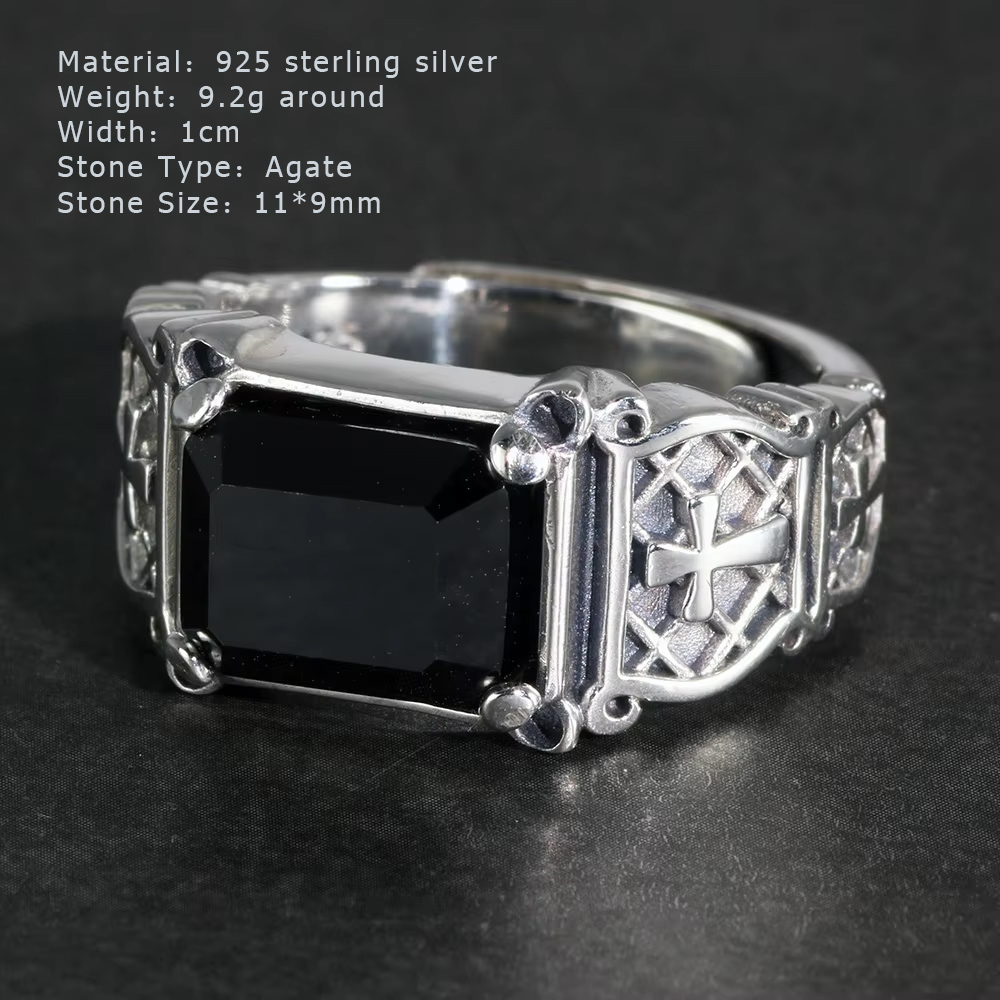 Vintage Punk Zilver 925 Sierad - Mens Signet Ring recensie en prijs